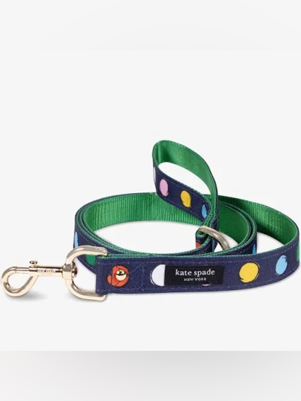 Kate Spade New York Polka Dot 72” Dog Leash M/L Designer Pet Leash NWT